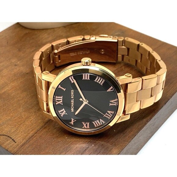 Michael Kors Women\'s Watch MK3585 Quartz Black Dial 38mm Rose Gold Steel main image 7